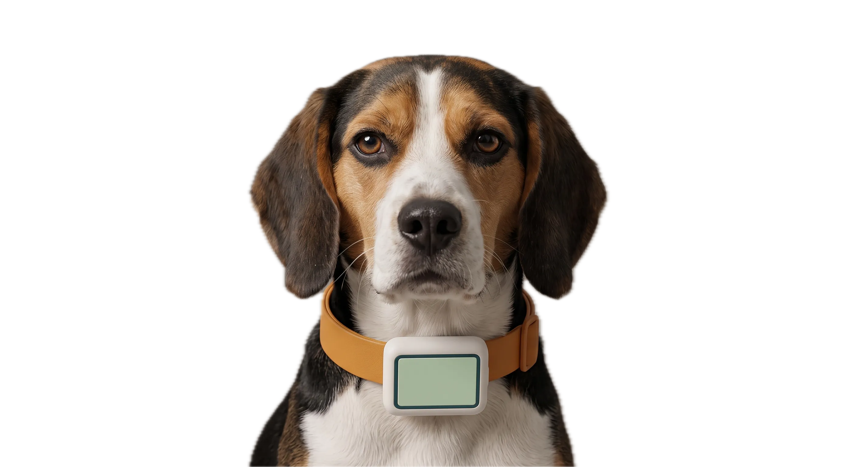 MiFu tasmasını takan bir beagle